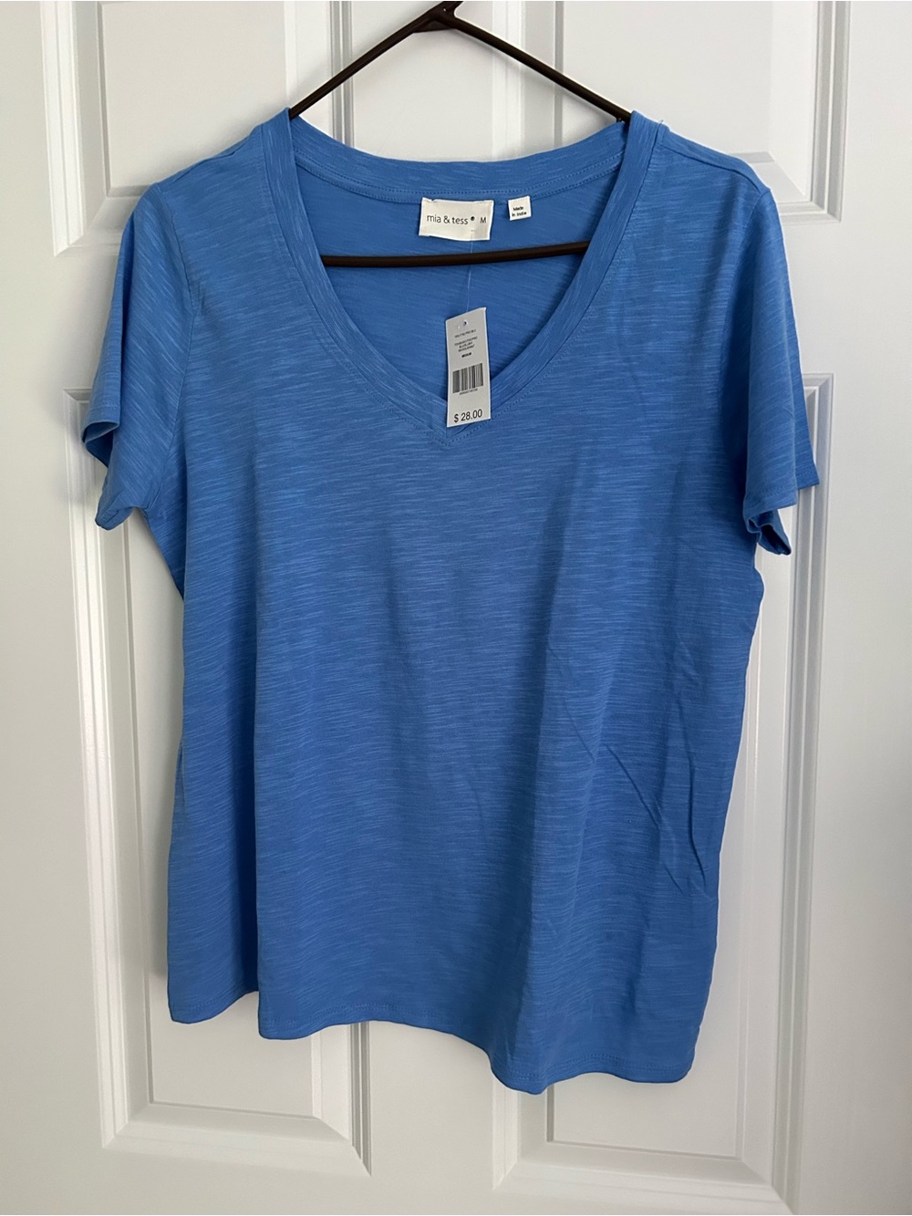 Mia & Tess Sky Blue V-Neck Short Sleeve Tee